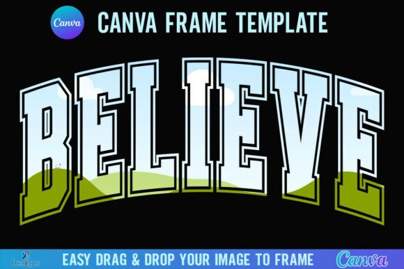 Believe Christmas Canva Frame Varsity: Festive Font Guide