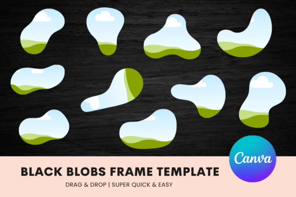 Black Blobs Frame Template: Elevate Your Visuals Instantly
