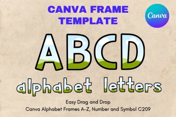 Canva Letters Frame Alphabet Template209: Your Go-To for Custom Branding