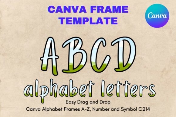 Canva Letters Frame Alphabet Template214: A Designer's Tool for Custom Typography