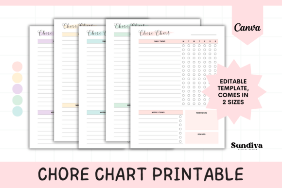 Chore Chart Canva Template 2: Make Routines Rewarding