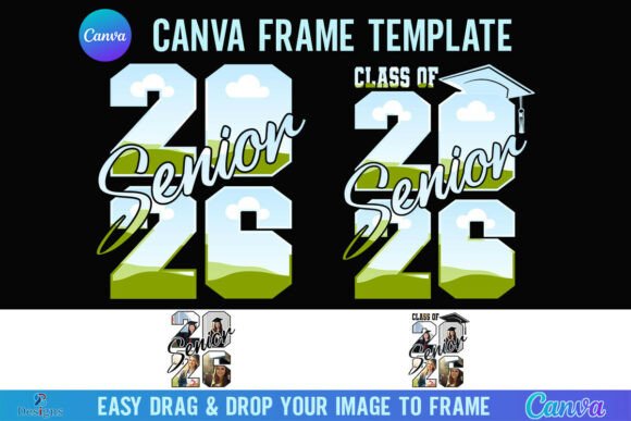 Class of 2026 Senior Canva Frame Photo Templates