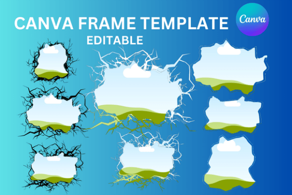 Embrace Autumn with a Fall Cracked Border Canva Frame Template