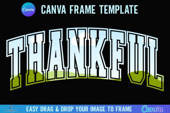 Embrace the Season: The Thankful Varsity Canva Frame for Autumn