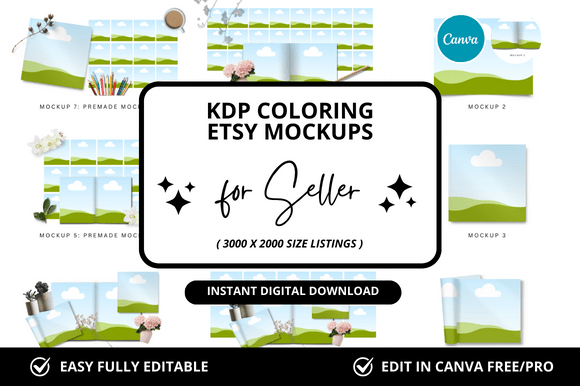 KDP Coloring Etsy Canva Mockup: A Game-Changer for Digital Sellers