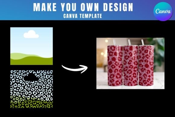 Leopard Tumbler Design Bundle for Canva: Create Wild, Eye-Catching Drinkware