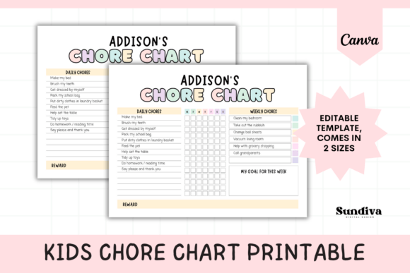 Make Chores Fun: The Kids Chore Chart Canva Template