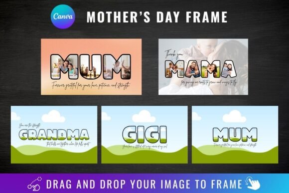 Mama Photo Frame Canva Template Design for Your Projects