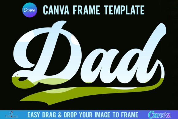Retro Dad Canva Template Frame: Instant Vintage Style