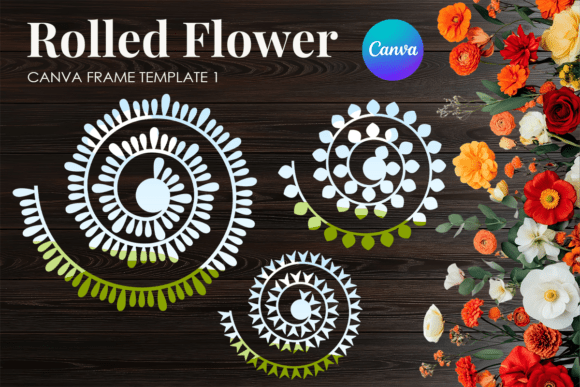 Rolled Paper Flower Canva Frame_1: A Designer's Guide to This Digital Template