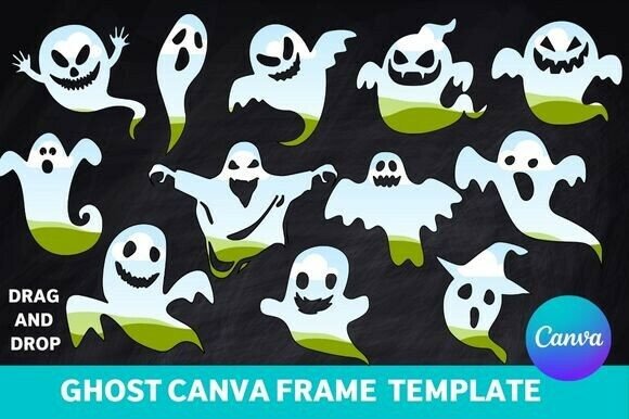 Spooky & Creative: Ghost Canva Frame Template Guide