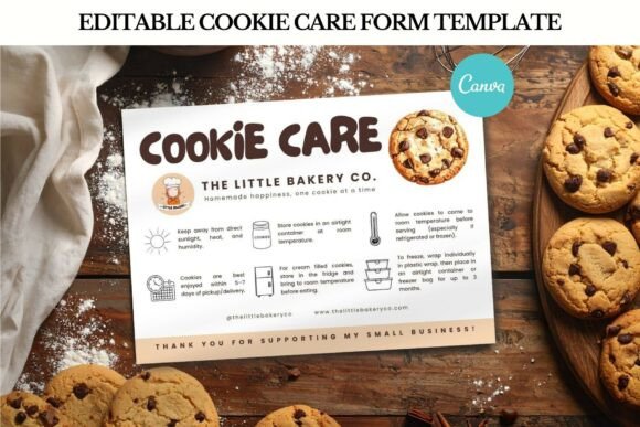 Sweeten Your Brand with a Cute Cookie Care Form Canva Template