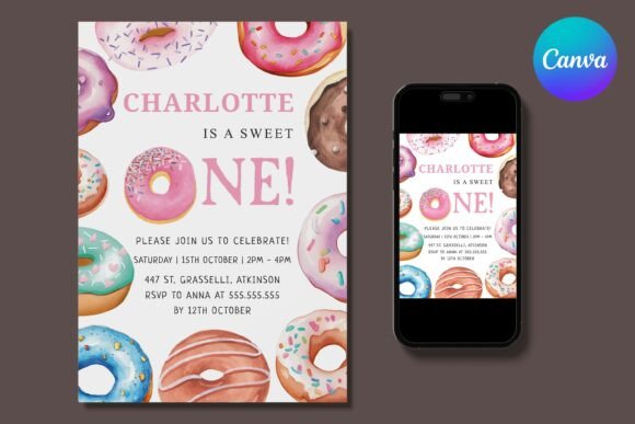 Sweeten Your First Milestone with a Colorful Donut Invite