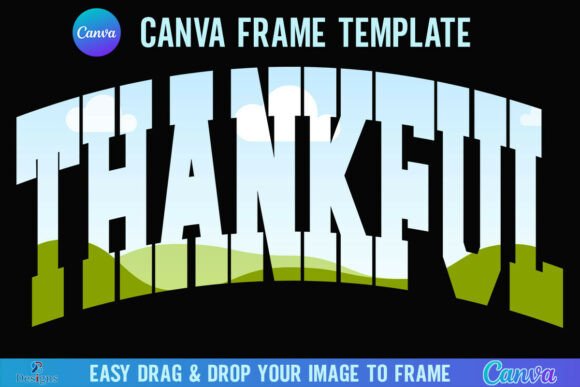 Thankful Canva Frame Fall Autumn Varsity
