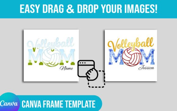 Volleyball Mom Canva Frame Template: Design Game Day Memories